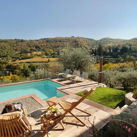 Villa Chianti, Toscane: Avec Vue Lucolena in Chianti